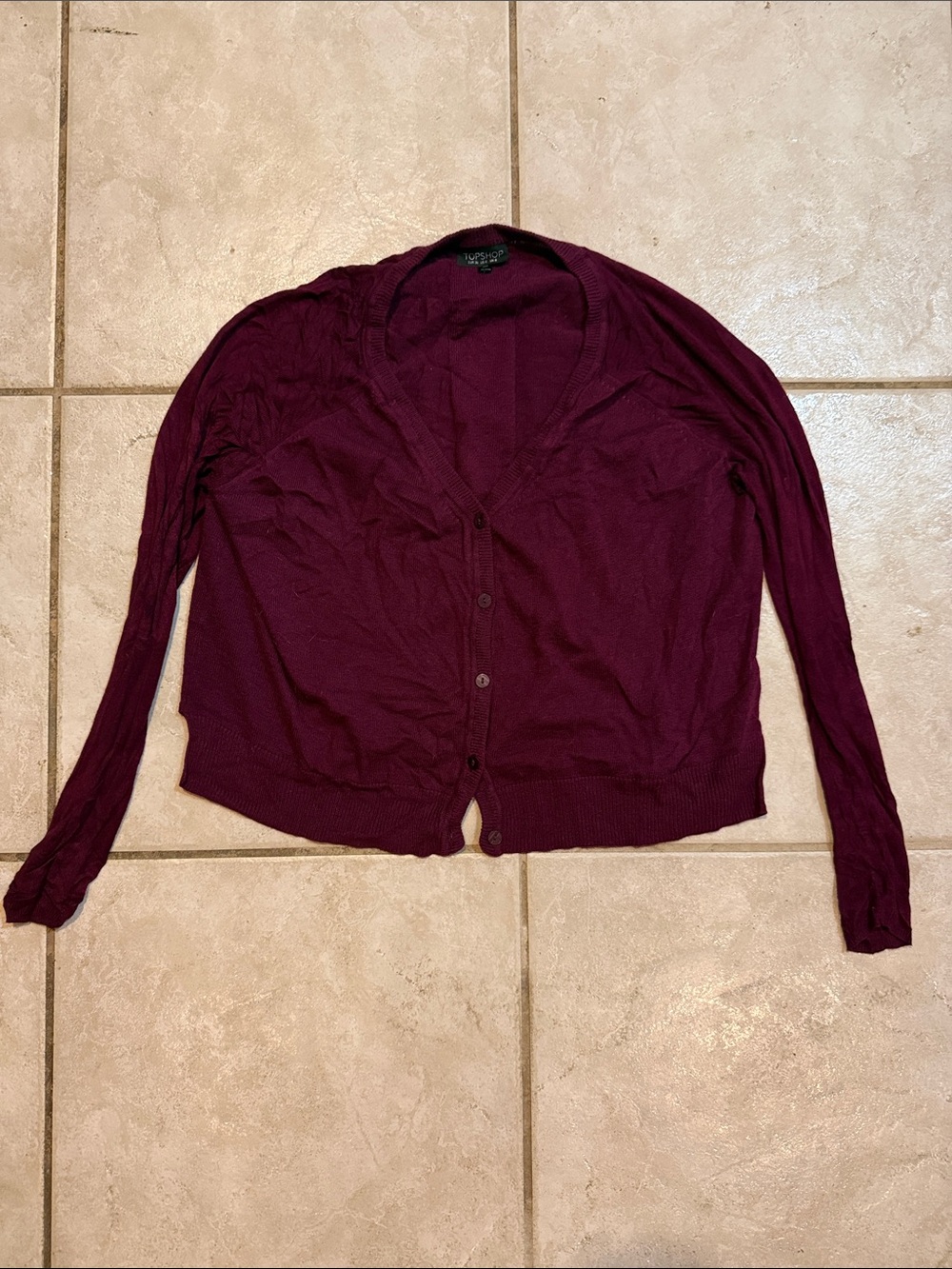 Topshop Plum Crewneck Knit Sweater